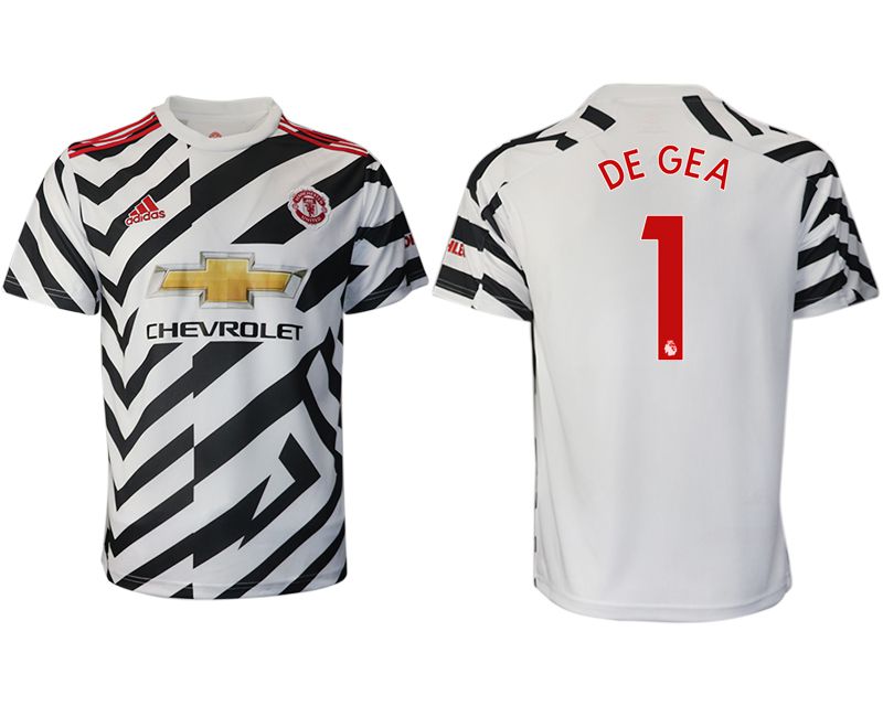 Men 2020-2021 club Manchester United away aaa version #1 white Soccer Jerseys